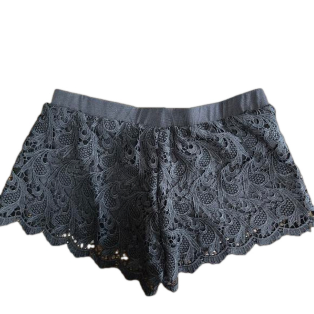 RAGA Anthropologie Black Lace Mini Shorts S/M NWT Boho Festival Beach